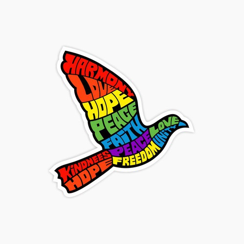 Design A Sticker That Embraces The Season and Promotes Peace Diseño de Zyndrome