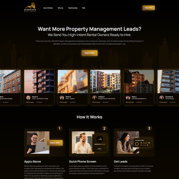 Dark design for property management