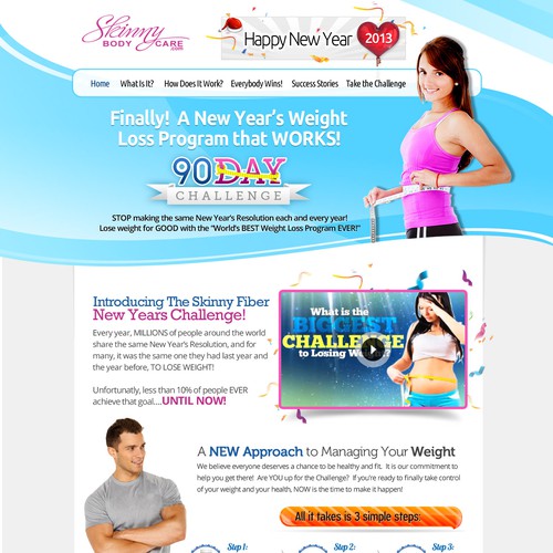 Create the next website design for Skinny Fiber New Year's Challenge Diseño de Smashing Boys