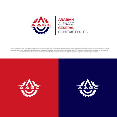 “Modern Industrial Logo for AAGC – Construction & Contracting Company” Design by Pixeldesigner77