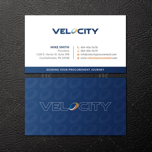 Velocity Procurement - Logo Rebranding - Business Card Design Design by IK_Designs
