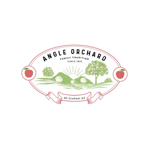 100 year old orchard logo. Design by Yeh