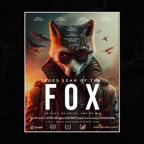 Life360 2023 Year of the Fox Poster Design by DsgnStory