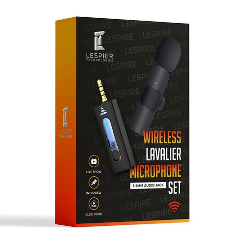 Need modern & catchy packaging design for wireless microphone set Design by Shreya007⭐