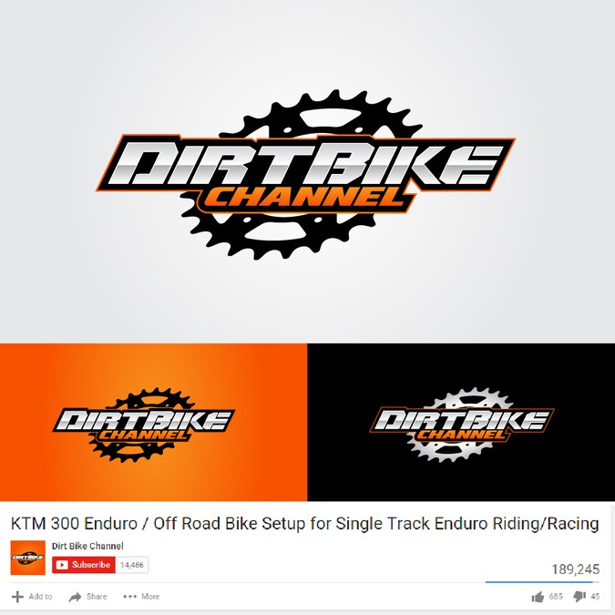 Create a logo for Dirt Bike Channel, one of the fastest growing