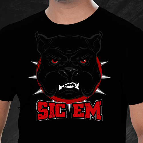 RABID DAWGS - SIC EM T-shirt Design by ies