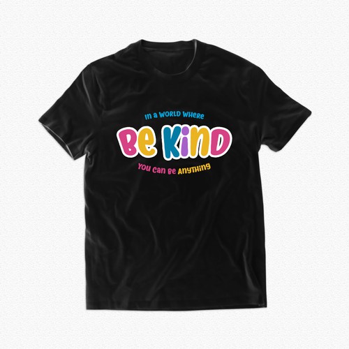 BE KIND Colorful Kids T-shirt Design Design by tangguhtarantula