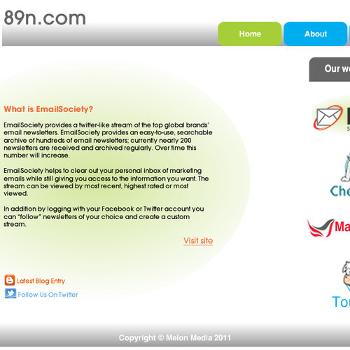 New website design wanted for 89n Diseño de carousel