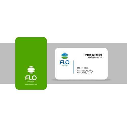 Business card design for Flo Data and GIS デザイン by InfaSignia™