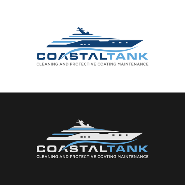 Design by CHERO @RT titled "Coastal Tank needs a stand-out logo for the MEGA YACHT industry"