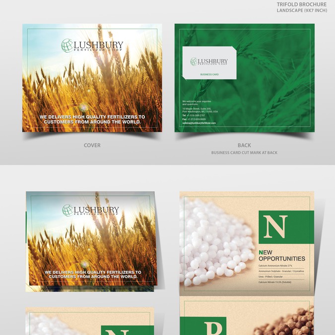 Tri-fold brochure, fertilizer company. | Brochure contest