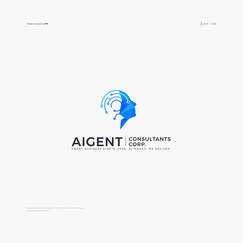 AI Agent Company: Appealing to small to medium sized businesses. Design by FF3