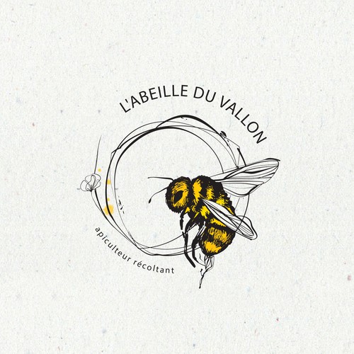 logo for passionate beekeeper Design by moon.design