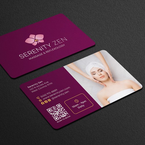 Elevating an Upscale Massage Spa’s Image with a Business Card Design by Galaxiya