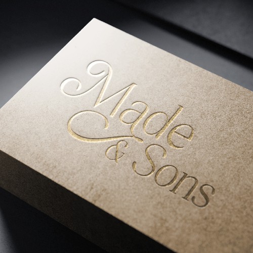 Luxury Meets Ease: Logo & Card Design for Made & Sons Design by Razades Studio