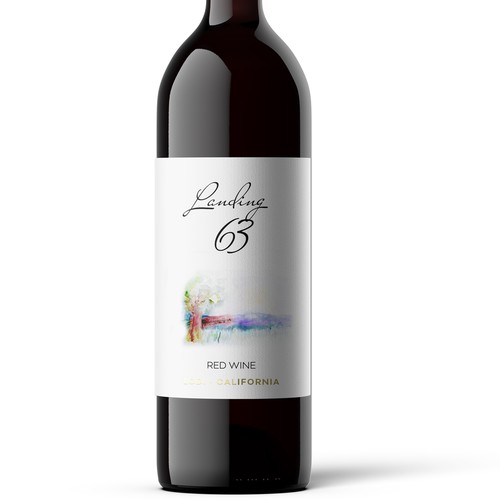 Landing 63 Wine Label Design by b_crea