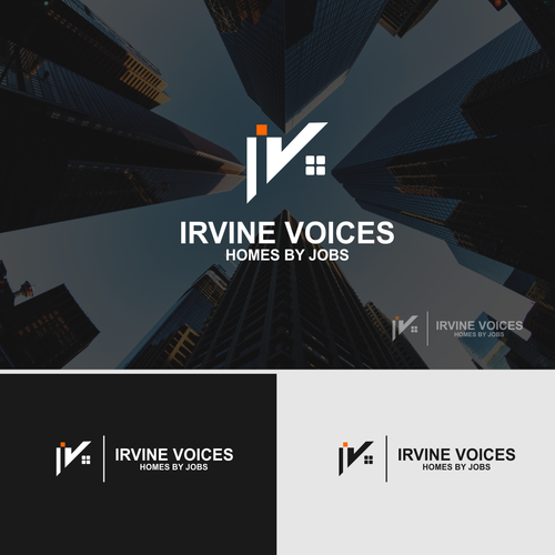 Irvine Voices - Homes for Jobs Logo Design by budi_wj