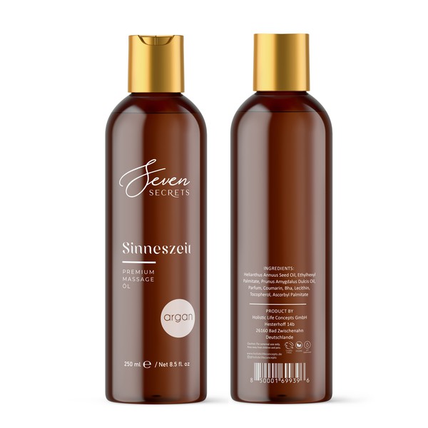 Label design for body oil