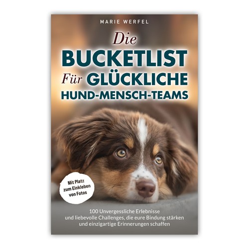 Design a harmonious, cute cover for a dog & human bucketlist Design by A_Ndesign