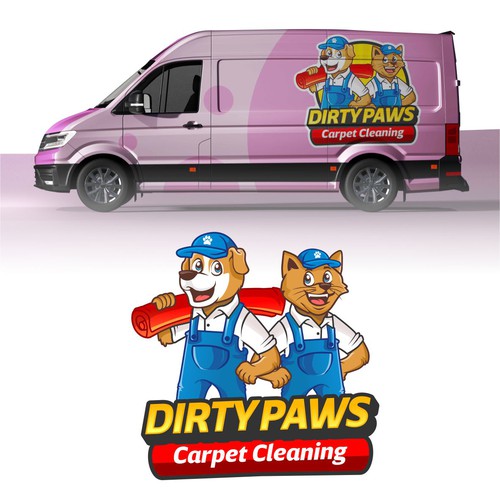Bright & Playful logo needed for pet focussed carpet cleaning company Design by limawaktu studio