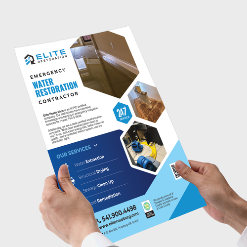 Emergency Water Restoration Flyer Design by Adi Azudin