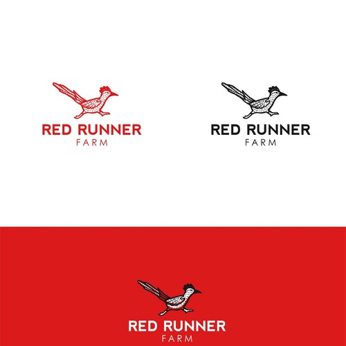 Create a roadrunner logo for Red Runner Farm Design by Stefan Art