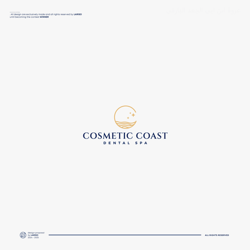 Design old money aesthetic for boutique cosmetic dental office located on the coast on NC Design by lariso™