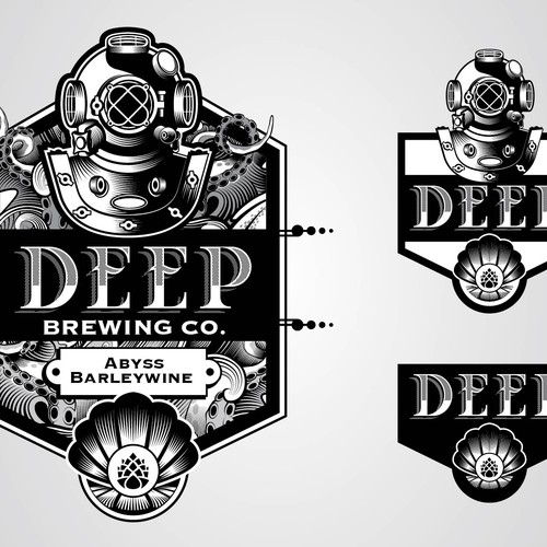 Artisan Brewery requires ICONIC Deep Sea INSPIRED logo that will weather the ages!!! Design by MANTSA®