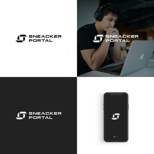 sneaker resale store workflow automation software - modern tech logo design Design by thetamlika®