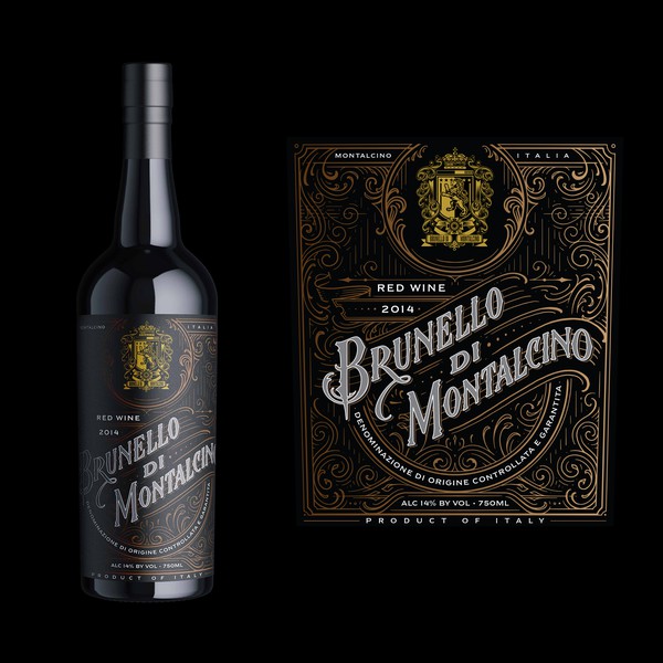 Wine label design