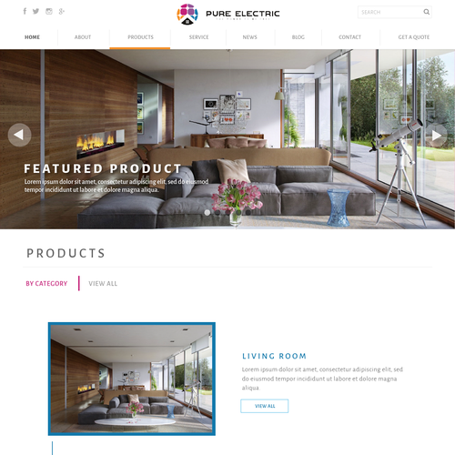 Pure Electric - the power to be free -  Theme our website Design por CathrainV