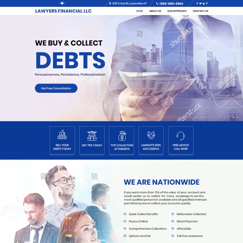 Debt Collection Website Design by Creative GS