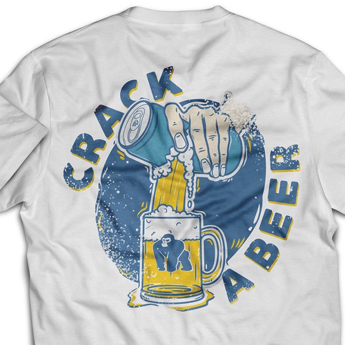 Breakfast Beers Kegs and Eggs illustrated graphic tee Design by 0409i