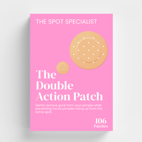 Pimple Patch PACKAGING to appeal to FEMALE BEAUTY user Design by bikourrvne