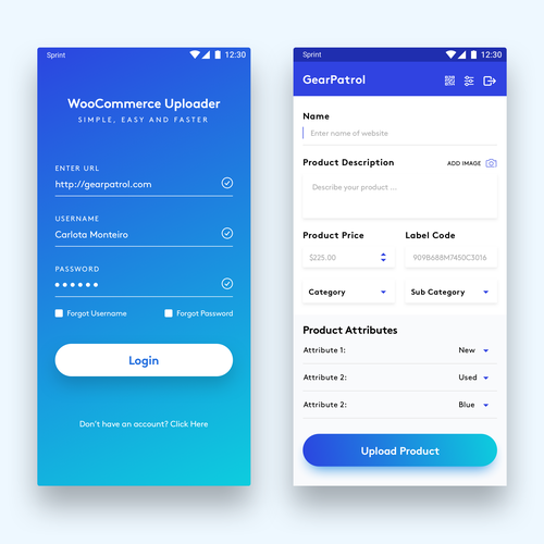 Create UI/UX for custom Android app Design by David Ferretti