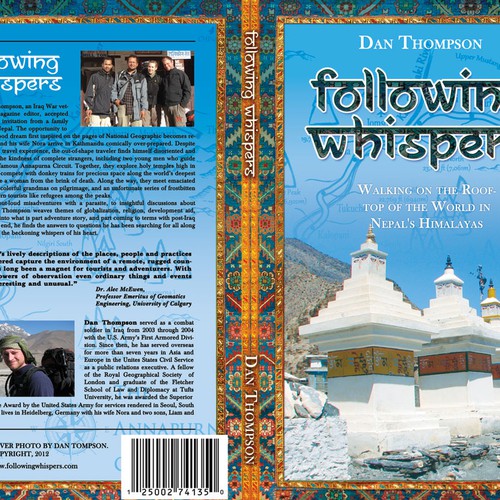 Design an exotic,  Nepal-themed travel book cover  Design by Sun_