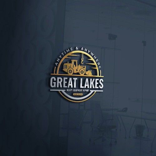 Creative design for heavy equipment repair in the state of Michigan Design by MotionPixelll™