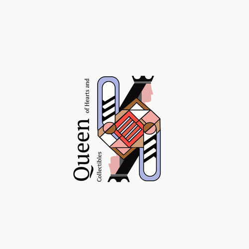 99d: Queen of Hearts collectibles logo Design by girlonawire