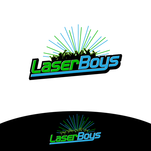 Upbeat logo design for laser-show hire/design company Design by Wuiing!