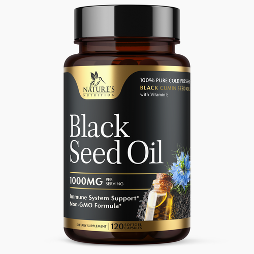 Natural Black Seed Oil Design Needed for Nature's Nutrition Design by Encephalon™