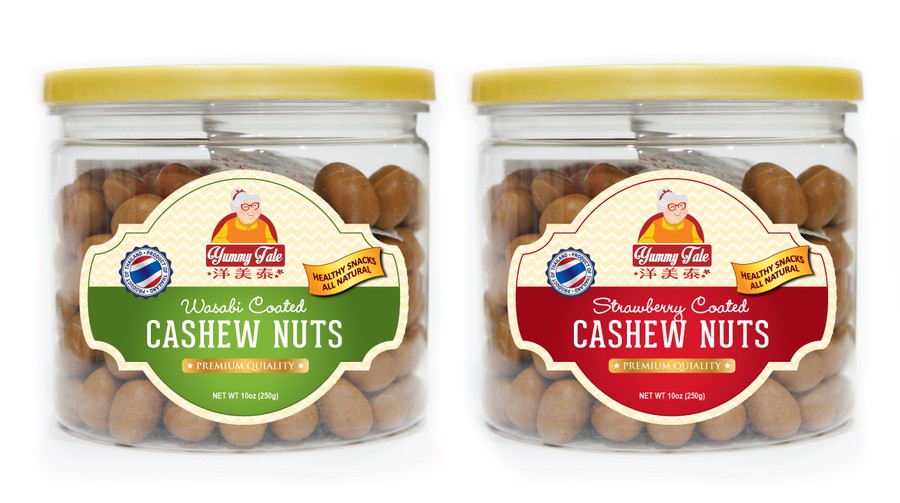 label for delicious cashew nuts | Product label contest