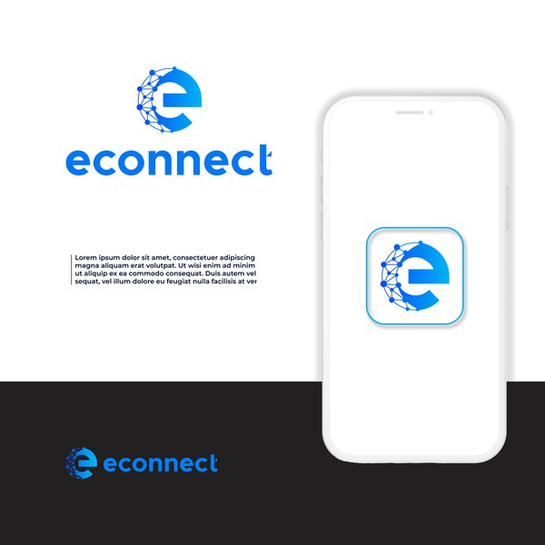 Econnect tech based company logo design