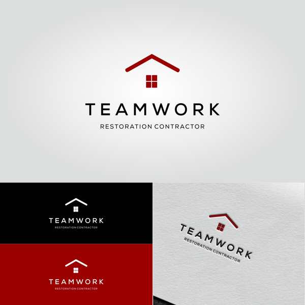 Design by Jhon Blangkon titled "Create a timeless logo for TEAMWORK Restoration Contractors"