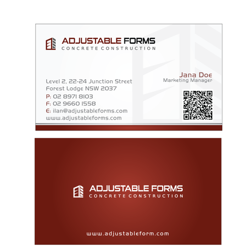 Adjustable forms inc. - business card, stationary, powerpoint slide, Stationery contest