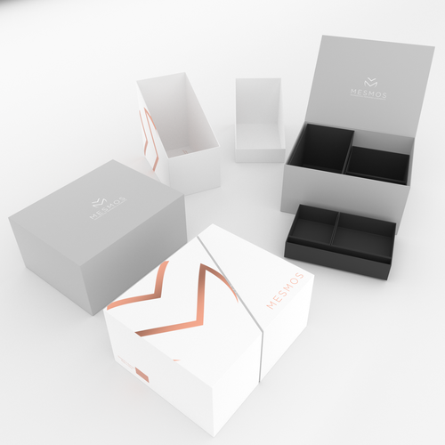 Design a smart luxury packaging for a desk accessory set Design by babibola