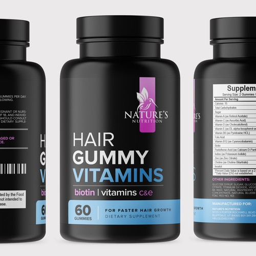 Nature's Nutrition needs a Gummy Vitamins black label Design by vitalfuerze