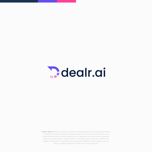 Create a simple and techy logo for a new AI product for dealr.cloud - dealr.ai Diseño de REIFIDE