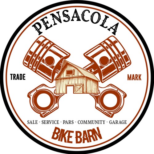 Motorcycle Garage Needs Vintage Western Barn Logo Design Logo