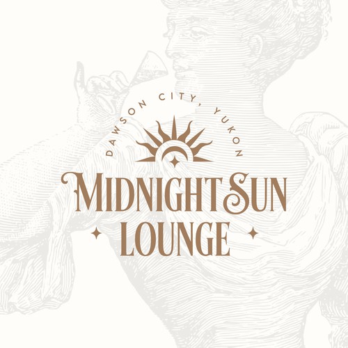 Midnight Sun Lounge logo for Dawson City, Yukon! Design by najetounis