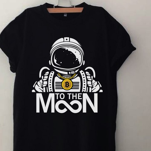 Pure Crypto Shirts to the MOON! Design by kngjrmy